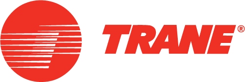Red Trane logo featuring horizontal lines forming a circle on the left and the word "TRANE" in bold capital letters on the right, representing Horizon Air’s trusted AC Repair and Maintenance services.