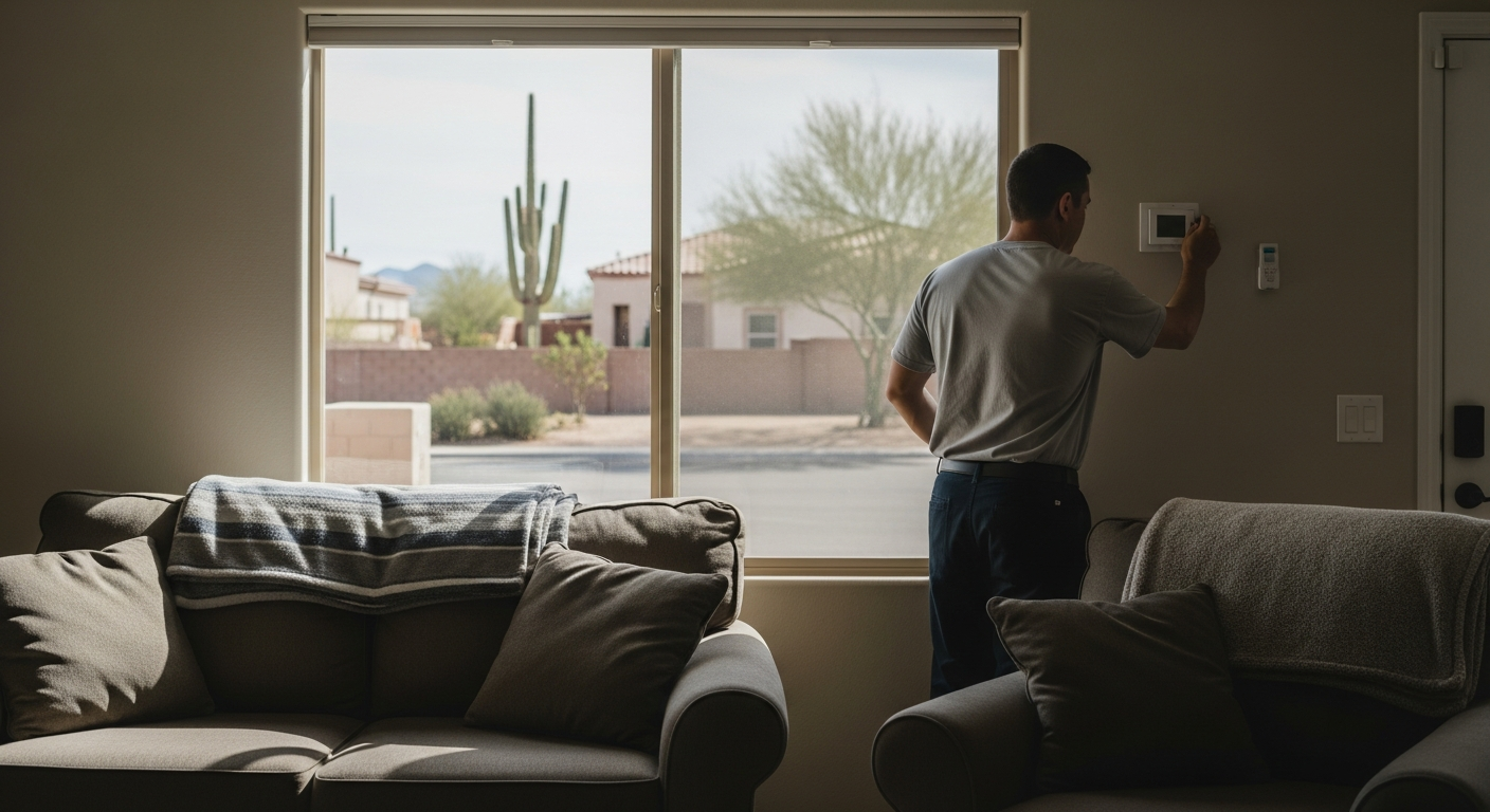 Mohave Valley thermostat set for summer energy efficiency